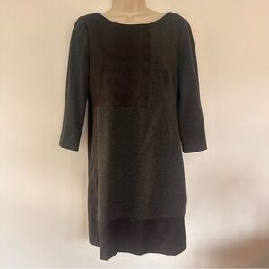 Ali Ro Women’s Gray and Black Mixed Fabric 3/4 Sleeve Dress Size 4